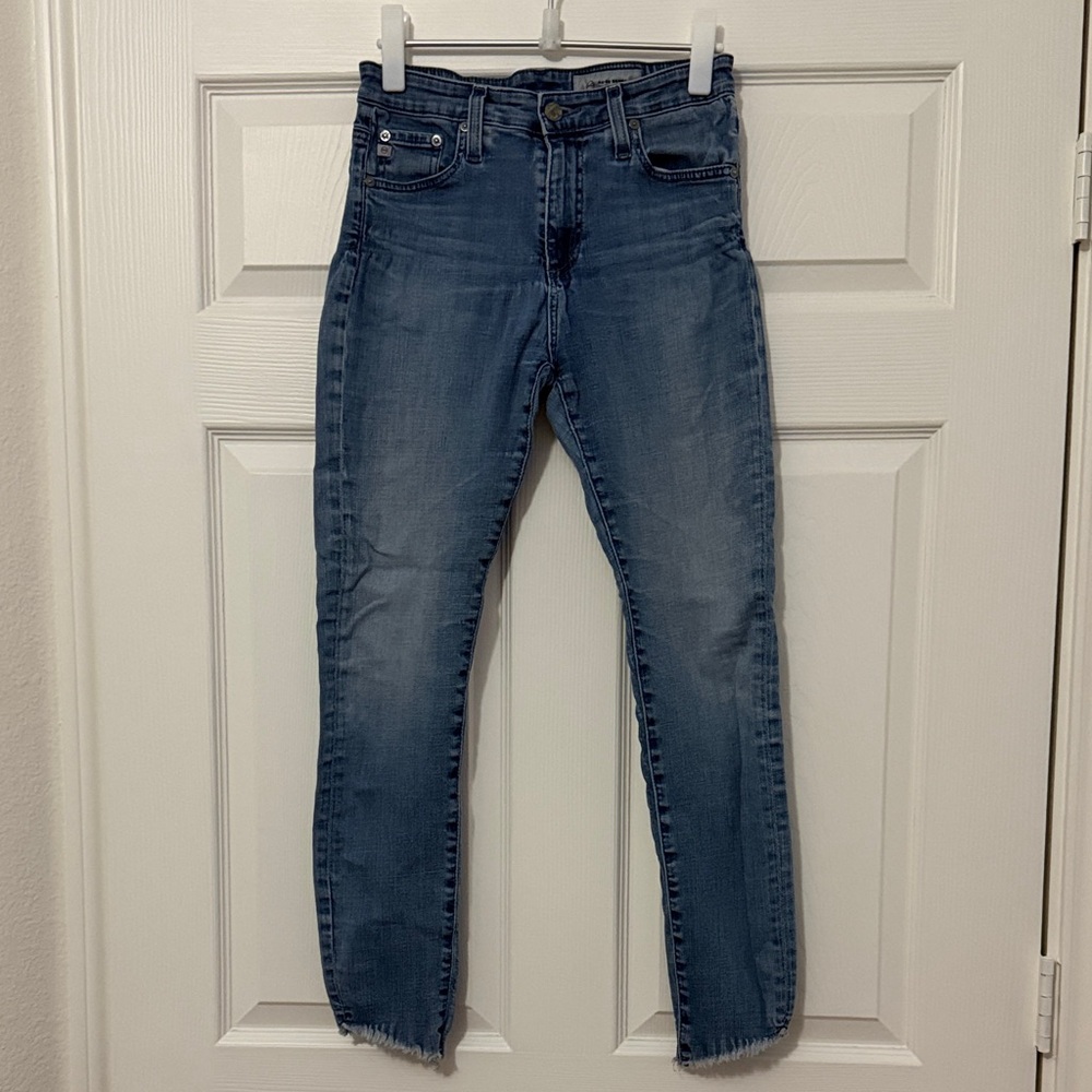 AG Adriano Goldschmied Mari Slim Straight Raw Hem Size 27